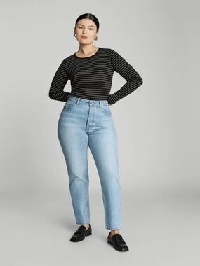 NWT Everlane The Curvy 90s Cheeky Straight Jean Size 27 Organic Cotton